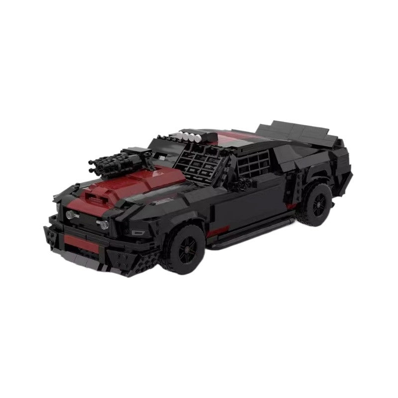 Dystopian Armored V8 Muscle Car Building Kit | LEGO-Compatible MOC - 5