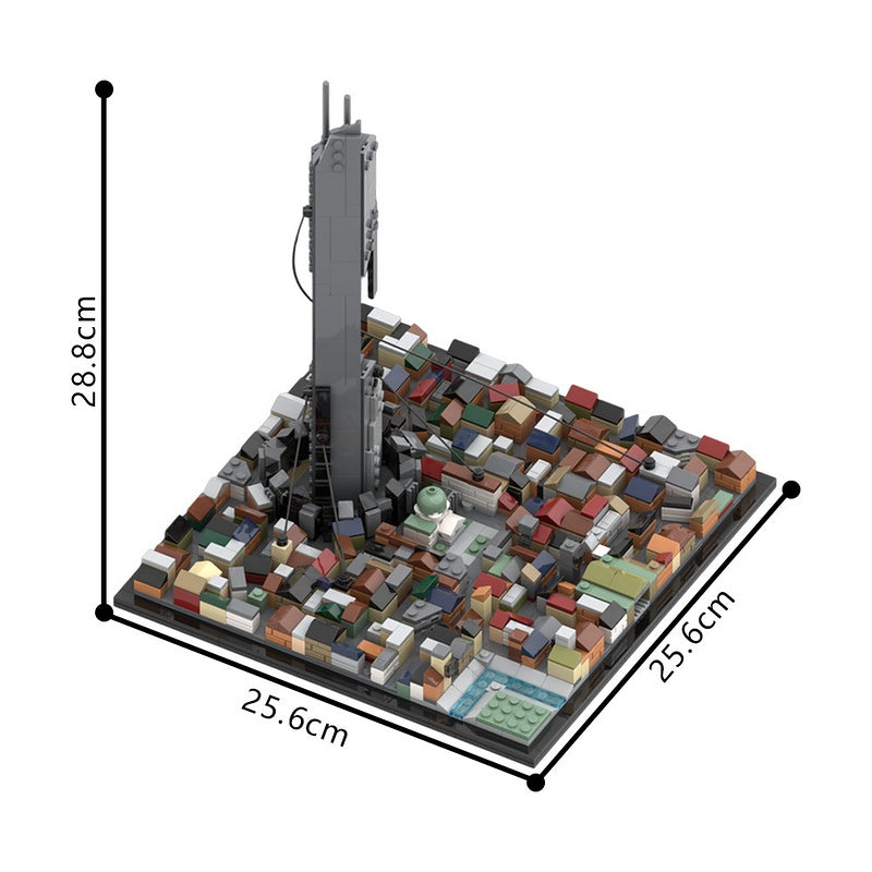 Dystopian City Skyline Building Kit | LEGO-Compatible MOC - 5