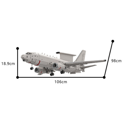 E-7 Wedgetail Military Aircraft Building Kit | LEGO-Compatible MOC - 3