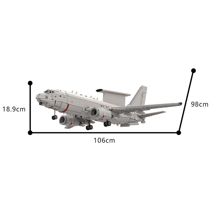 E-7 Wedgetail Military Surveillance Aircraft MOC Building Kit - 3