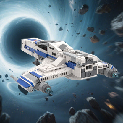 e wing starfighter building set | minifigure scale | star wars | moc-220289 - 1