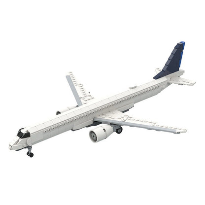 E195-E2 MOC Commercial Aircraft Building Kit | 1:100 Scale Jet Model - 8
