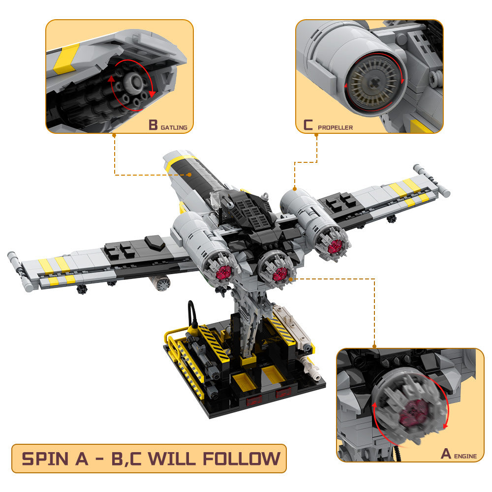 eagle close air support building set | helldivers | lego compatible - 6