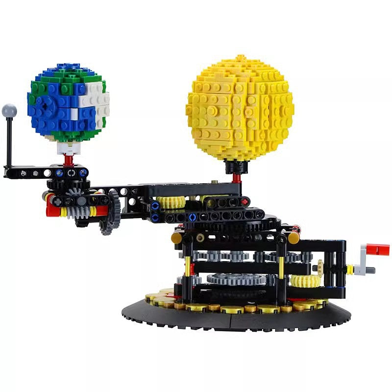 Earth Moon and Sun Orrery Mechanical Solar System Building Kit | LEGO-Compatible MOC - 5