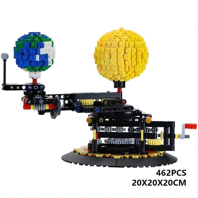 Earth Moon and Sun Orrery Mechanical Solar System Building Kit | LEGO-Compatible MOC - 6