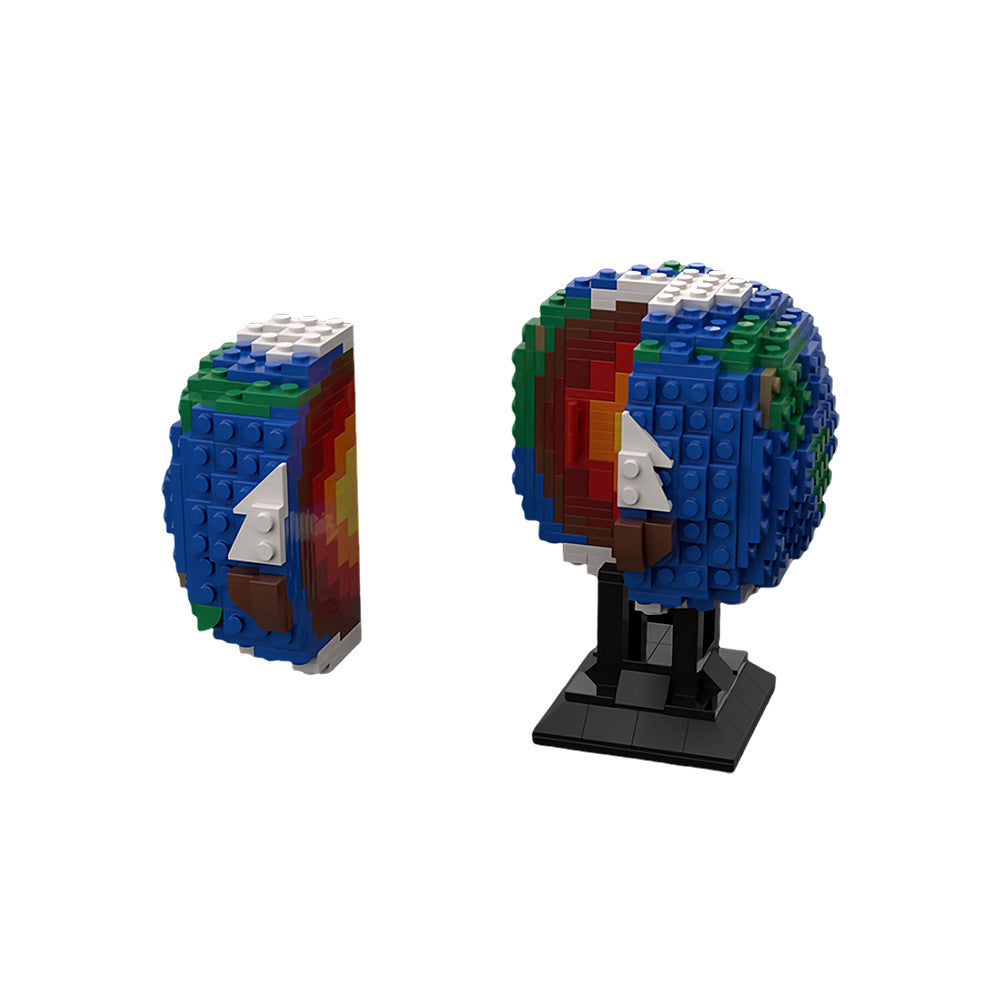earth's layers building set | lego compatible - 5