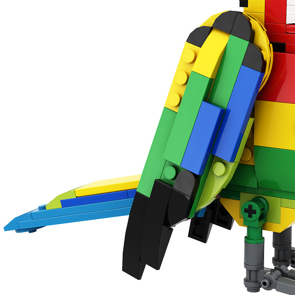 eastern rosella parrot building set | moc-14335 - 6