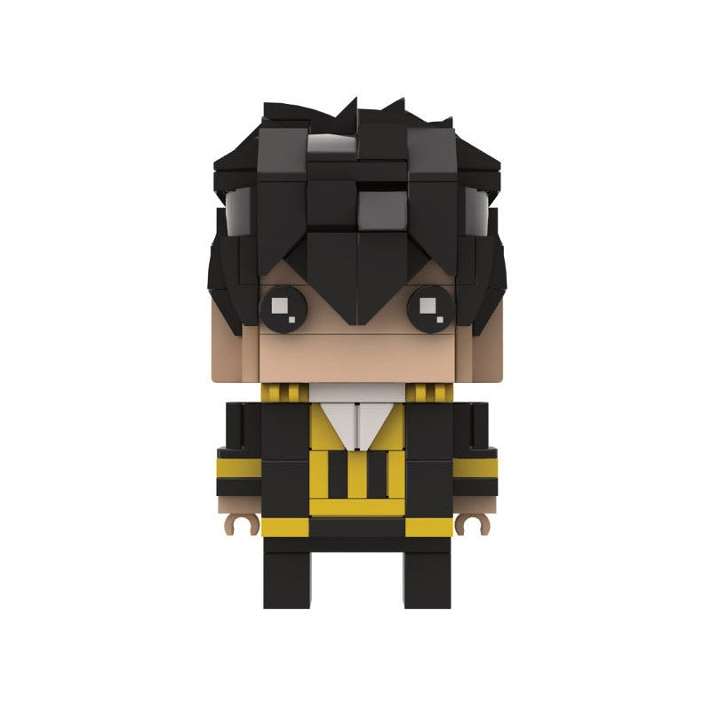 Edo Samurai Comedy Heroes Anime BrickHeadz Building Kit | LEGO-Compatible MOC - 12