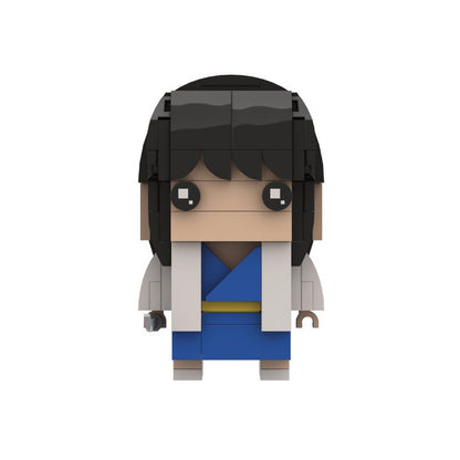 Edo Samurai Comedy Heroes Anime BrickHeadz Building Kit | LEGO-Compatible MOC - 2