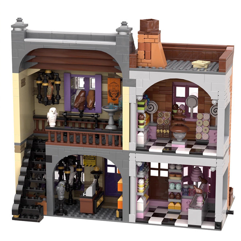 eeylops owl emporium and sugarplums sweet shop building set | moc-69155 - 6