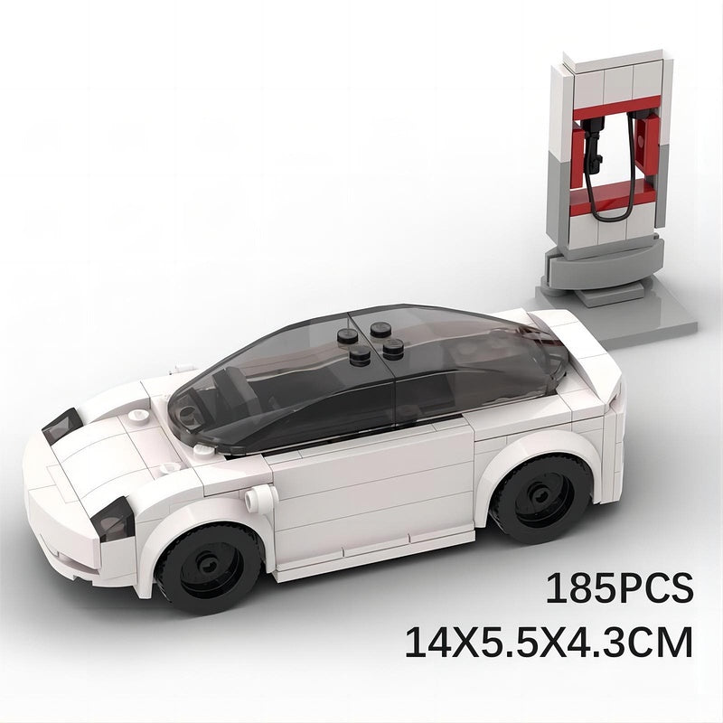 Electric EV Sedan Building Kit | 6-Stud LEGO-Compatible MOC - 3