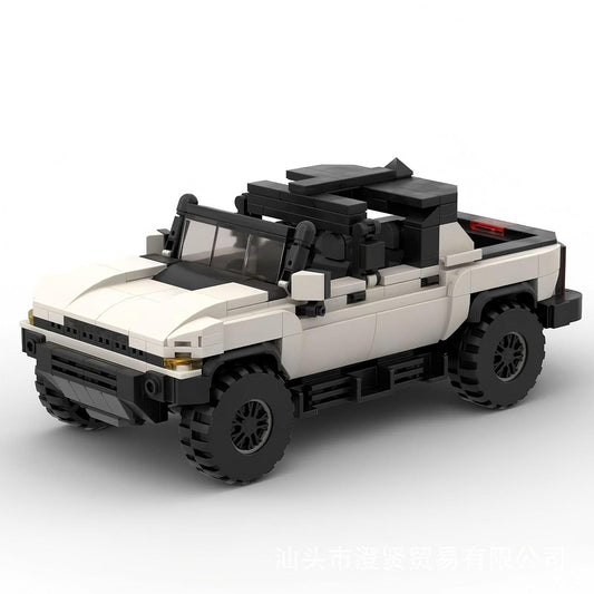 Electric Off-Road 4x4 EV Pickup Truck Building Kit | LEGO-Compatible MOC - 1