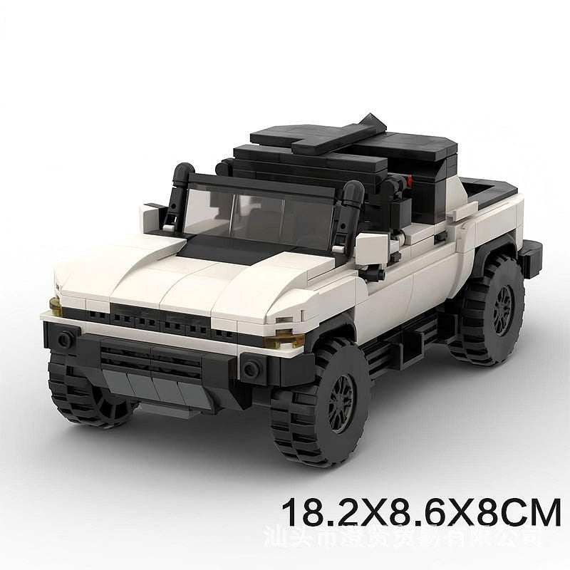 Electric Off-Road EV Pickup Truck MOC Building Kit | 4x4 Vehicle Model - 6