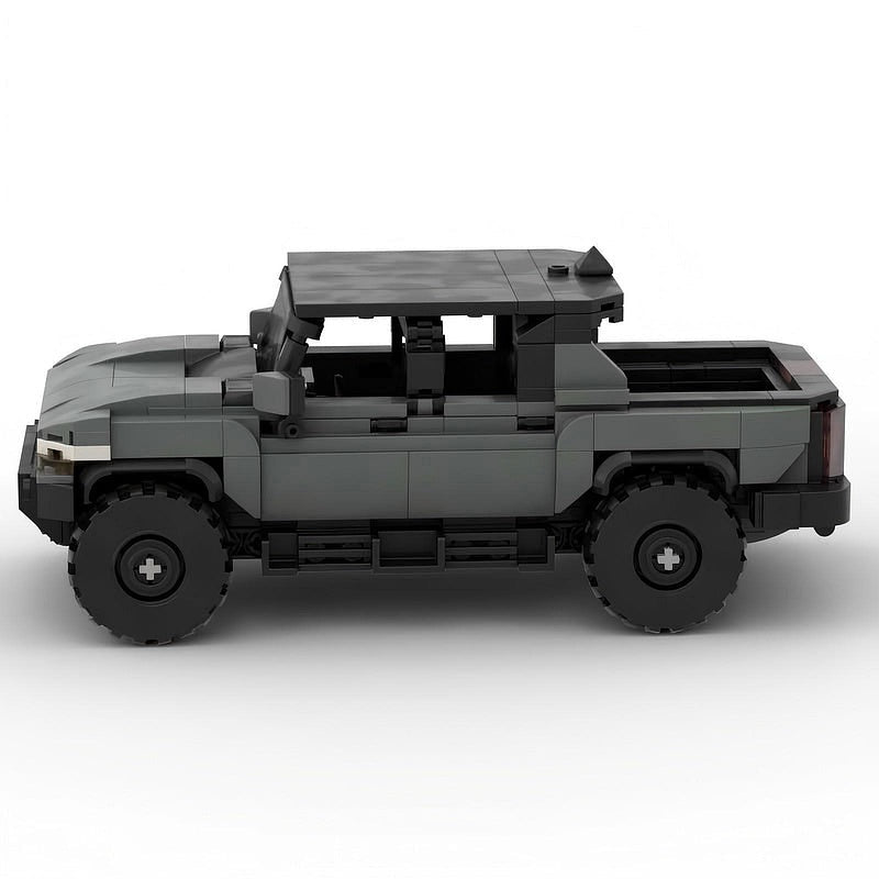 Electric Off-Road Pickup Truck MOC Building Kit | Hard Top Vehicle Model - 4