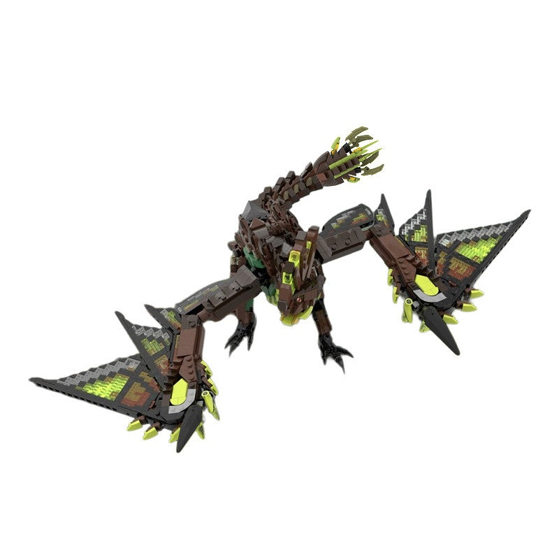 Electric Wyvern Dragon Building Kit | LEGO-Compatible MOC - 1