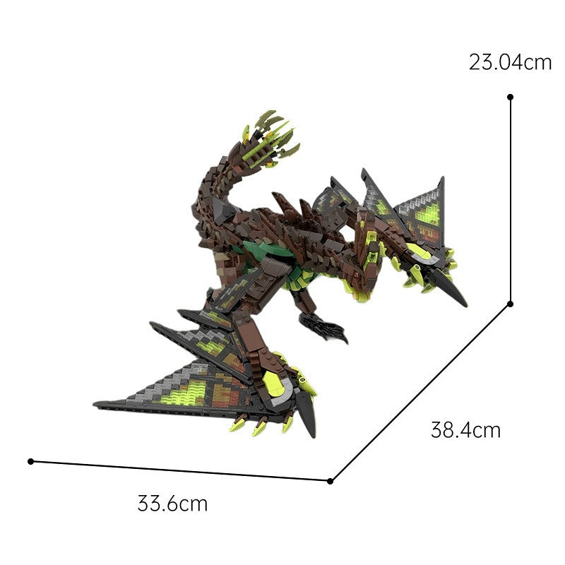 Electric Wyvern Dragon Building Kit | LEGO-Compatible MOC - 3