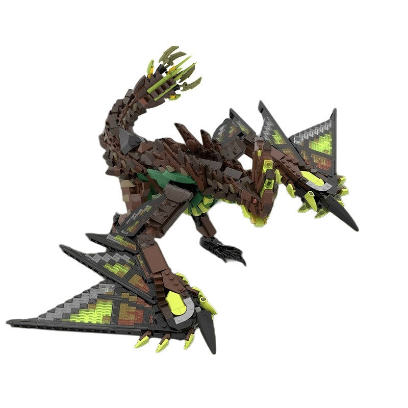 Electric Wyvern Dragon Building Kit | LEGO-Compatible MOC - 4