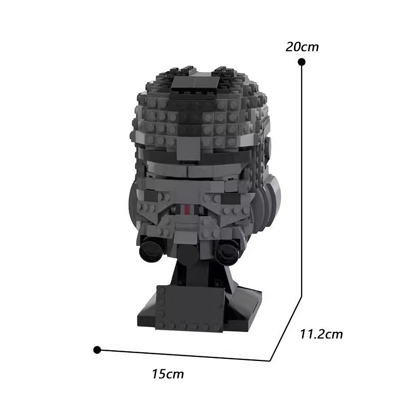 Elite Clone Squadron Helmet Building Kit | LEGO-Compatible MOC - 3