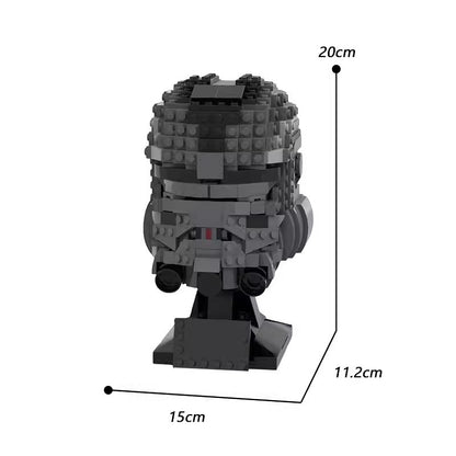 Elite Clone Squadron Helmet Building Kit | LEGO-Compatible MOC - 3