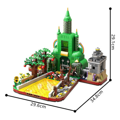 Emerald Fantasy Wizard City Building Kit | LEGO-Compatible MOC - 1