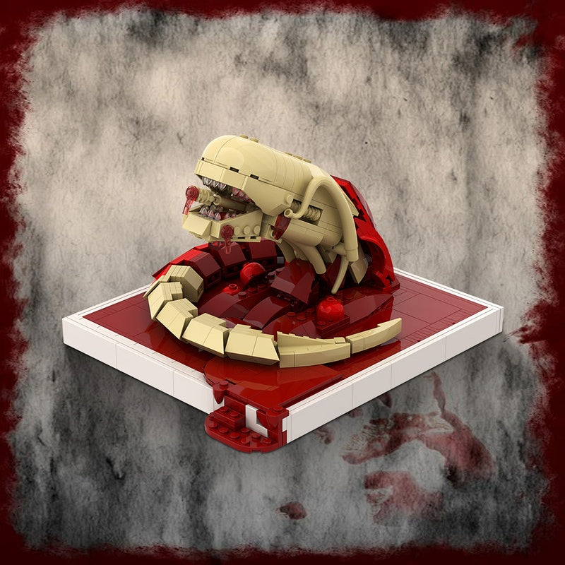 Emerging Alien Larva Horror Diorama MOC Building Kit - 2