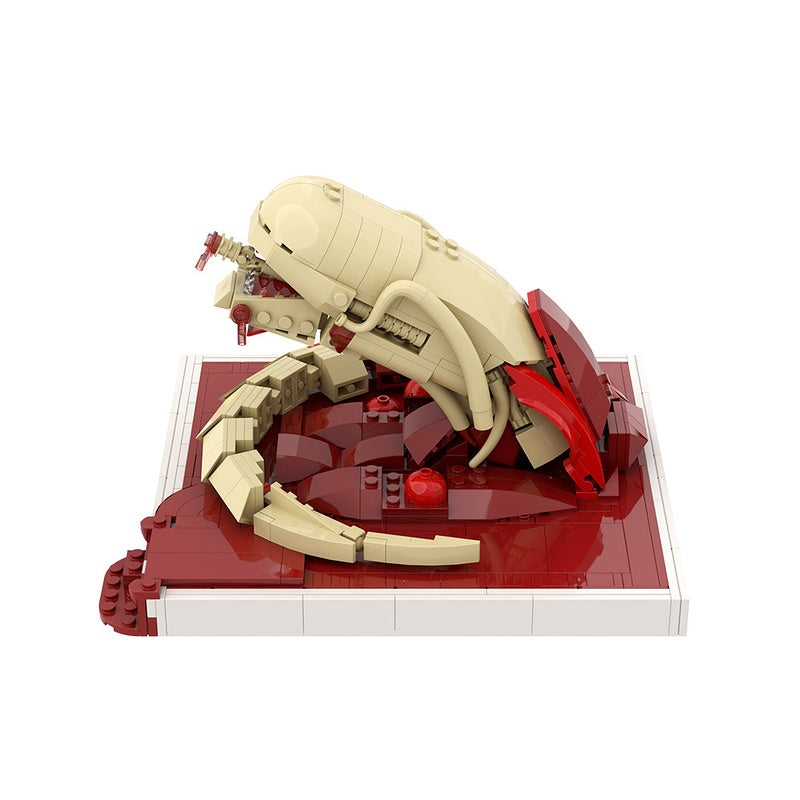 Emerging Alien Larva Horror Diorama MOC Building Kit - 5