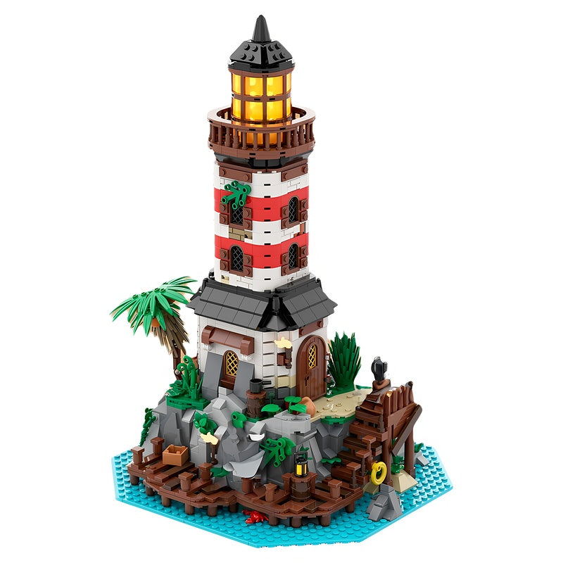 Empire Lighthouse & Rocky Island MOC Building Kit - 1