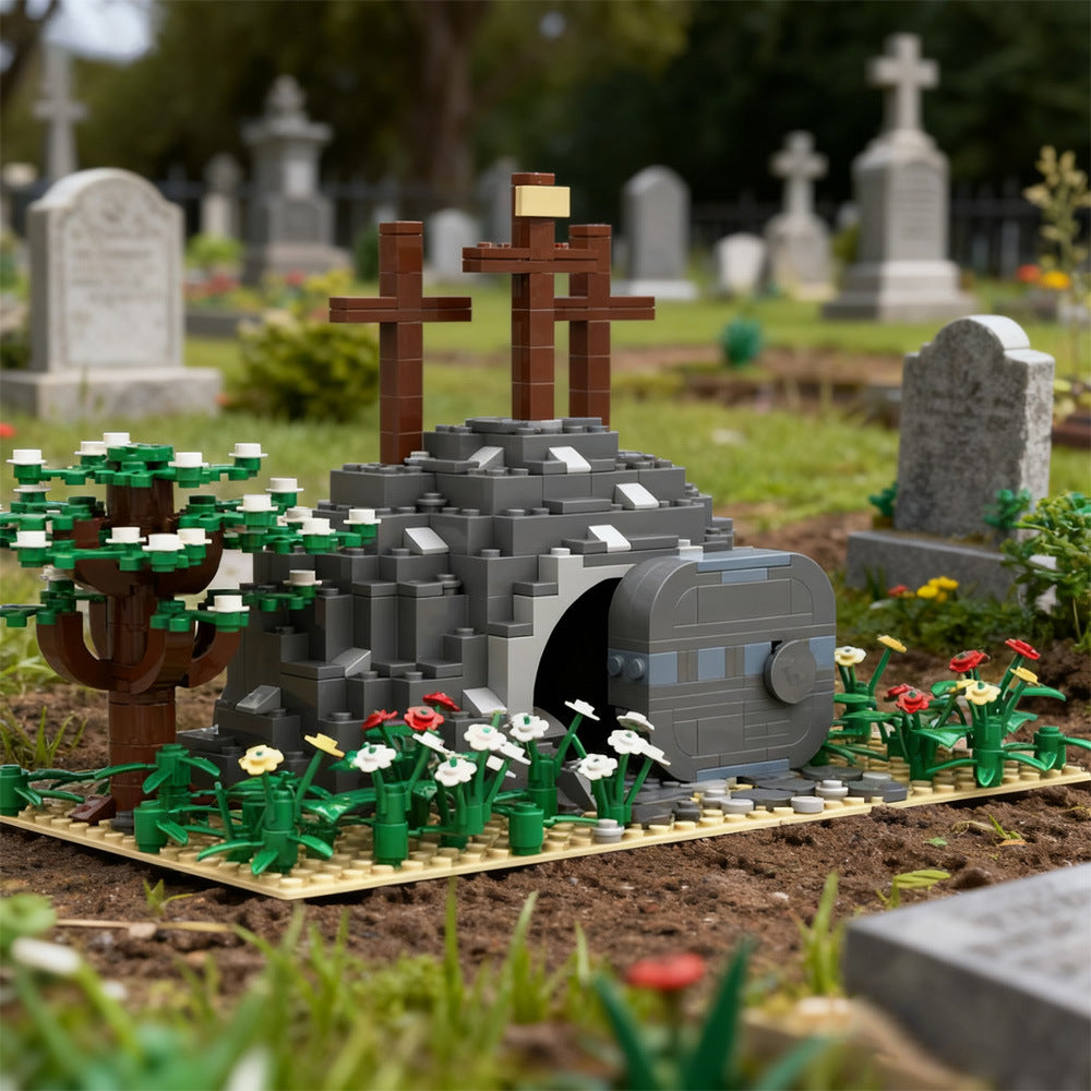 Empty Tomb Building Kit | Jesus Resurrection Scene | LEGO-Compatible MOC - 2