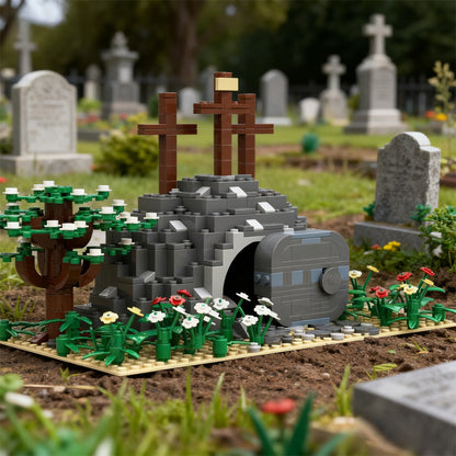 Empty Tomb Building Kit | Jesus Resurrection Scene | LEGO-Compatible MOC - 2