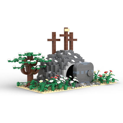 Empty Tomb Building Kit | Jesus Resurrection Scene | LEGO-Compatible MOC - 4