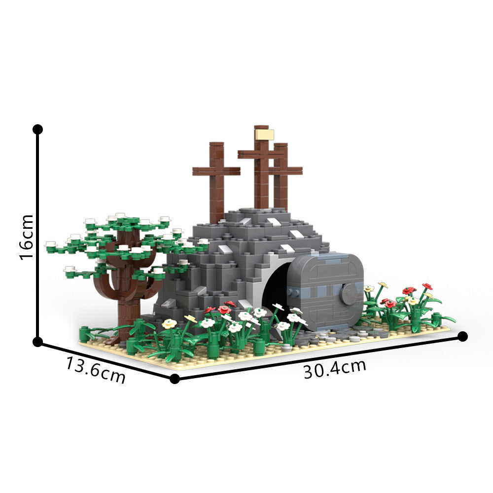 Empty Tomb Building Kit | Jesus Resurrection Scene | LEGO-Compatible MOC - 5