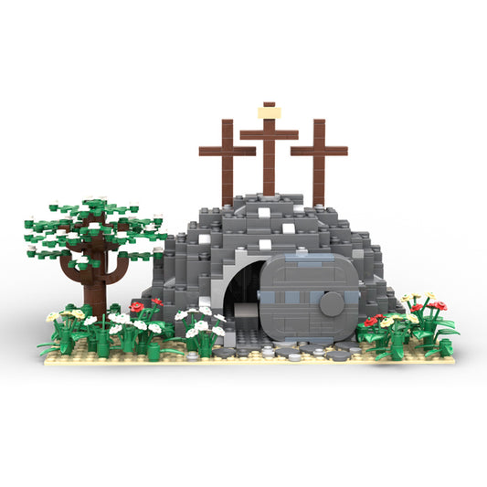 empty tomb building kit | jesus resurrection scene | moc-228495 - 3