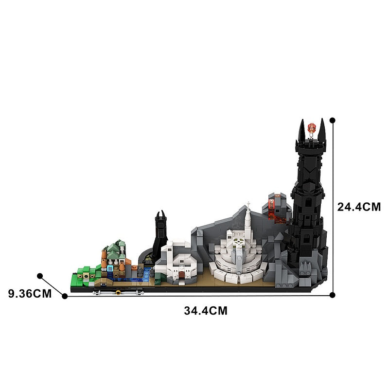 Epic Ring-inspired Realm Skyline Building Kit | Compatible MOC - 4
