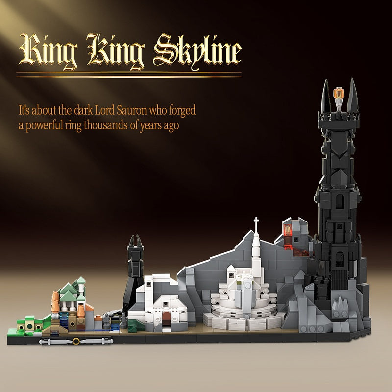 Epic Ring-inspired Realm Skyline Building Kit | LEGO-Compatible MOC - 1
