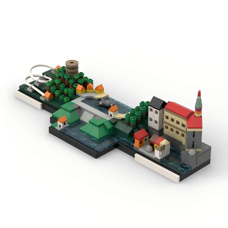 Český Krumlov Skyline Building Kit | LEGO-Compatible MOC - 1