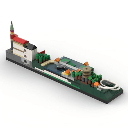 Český Krumlov Skyline Building Kit | LEGO-Compatible MOC - 2
