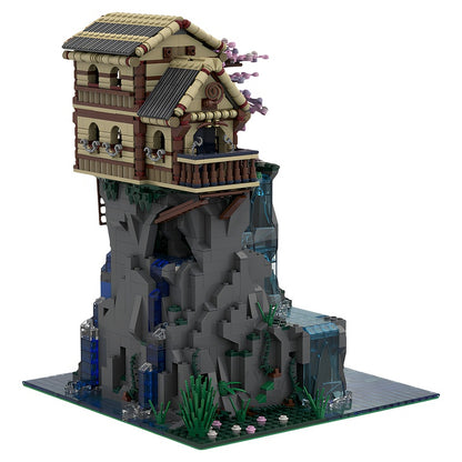 Eternal Falls Cliffside House & Waterfall MOC Building Kit - 1