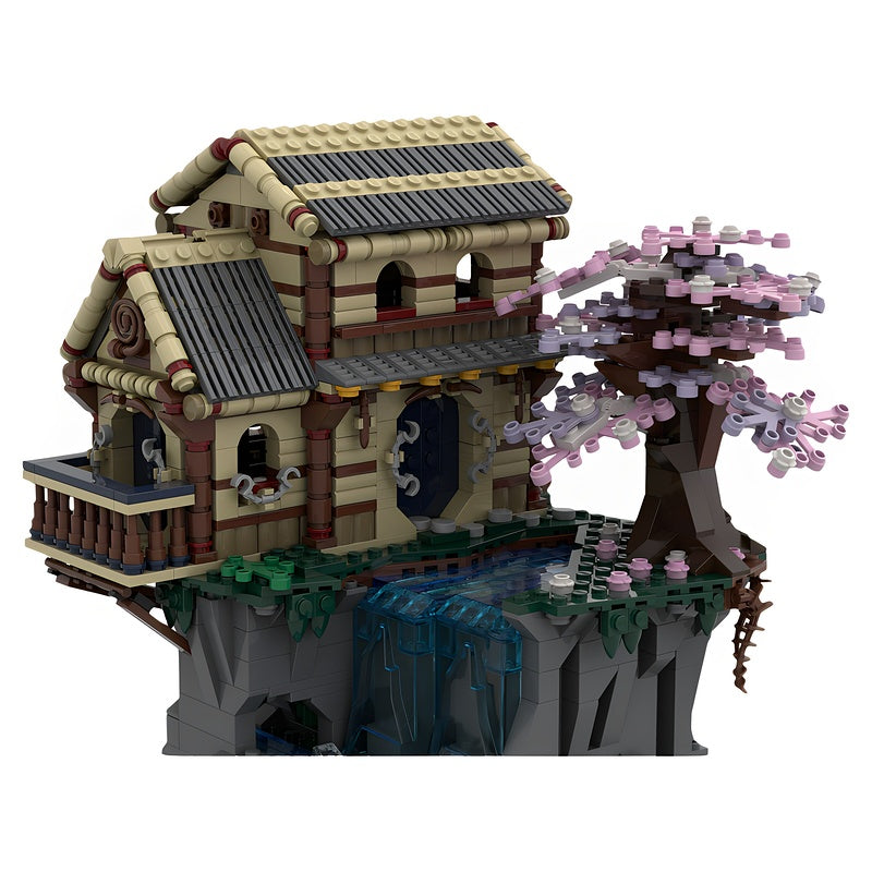 Eternal Falls Cliffside House & Waterfall MOC Building Kit - 2