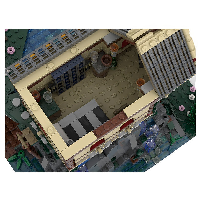 Eternal Falls Cliffside House & Waterfall MOC Building Kit - 5