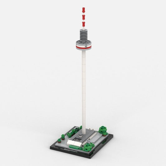Europaturm Frankfurt Telecom Tower Building Kit | 1:1270 Scale LEGO-Compatible MOC - 1