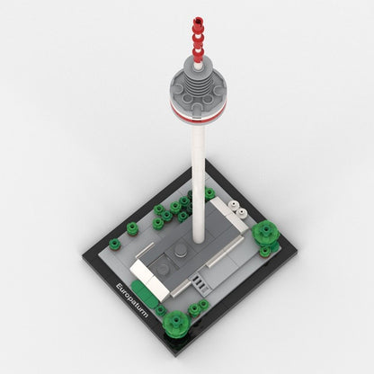 Europaturm Frankfurt Telecom Tower Building Kit | 1:1270 Scale LEGO-Compatible MOC - 2