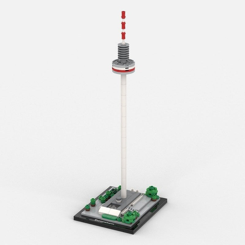 Europaturm Frankfurt Tower MOC Architecture Building Kit 1:1270 Scale - 1