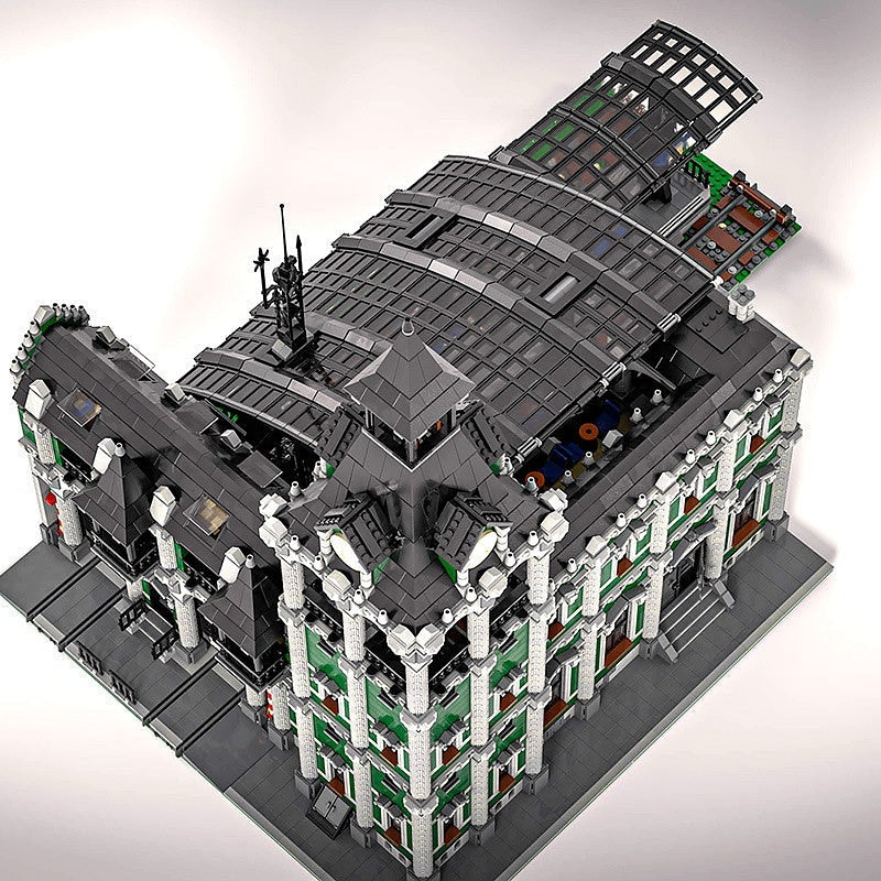 European Modular Train Station MOC Building Kit | Railway Architecture Model - 2
