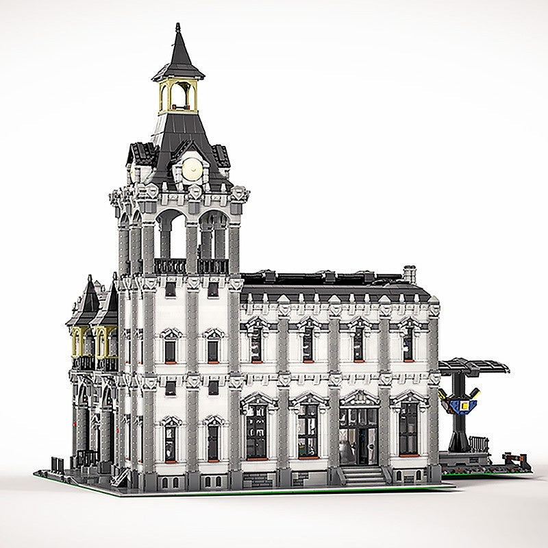 European Modular Train Station MOC Building Kit | Railway Architecture Model - 5