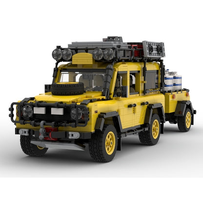Expedition 4x4 Off-Road Vehicle with Water Trailer MOC Building Kit - 1