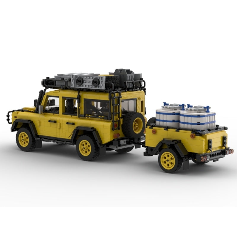 Expedition 4x4 Off-Road Vehicle with Water Trailer MOC Building Kit - 2