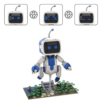 Expressive Blue-Eyed Robot MOC Building Kit - 1