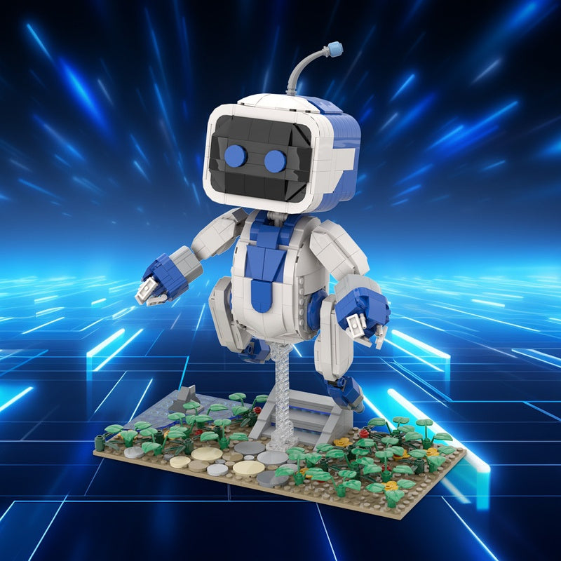 Expressive Blue-Eyed Robot MOC Building Kit - 2