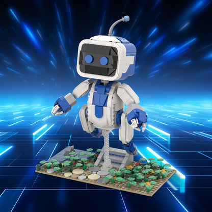 Expressive Blue-Eyed Robot MOC Building Kit - 2