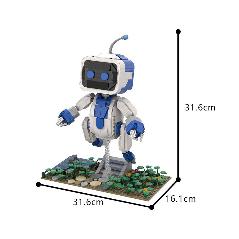 Expressive Blue-Eyed Robot MOC Building Kit - 4